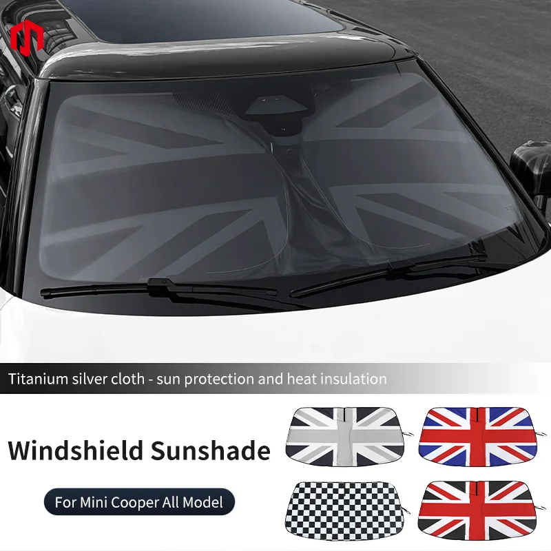 Car Front Window SunShade Cover Blocks UV Ray Reflector For Mini Cooper F56 F60 F65 F66 F55 R56 R60 J01 J05 Windshield Sunshade