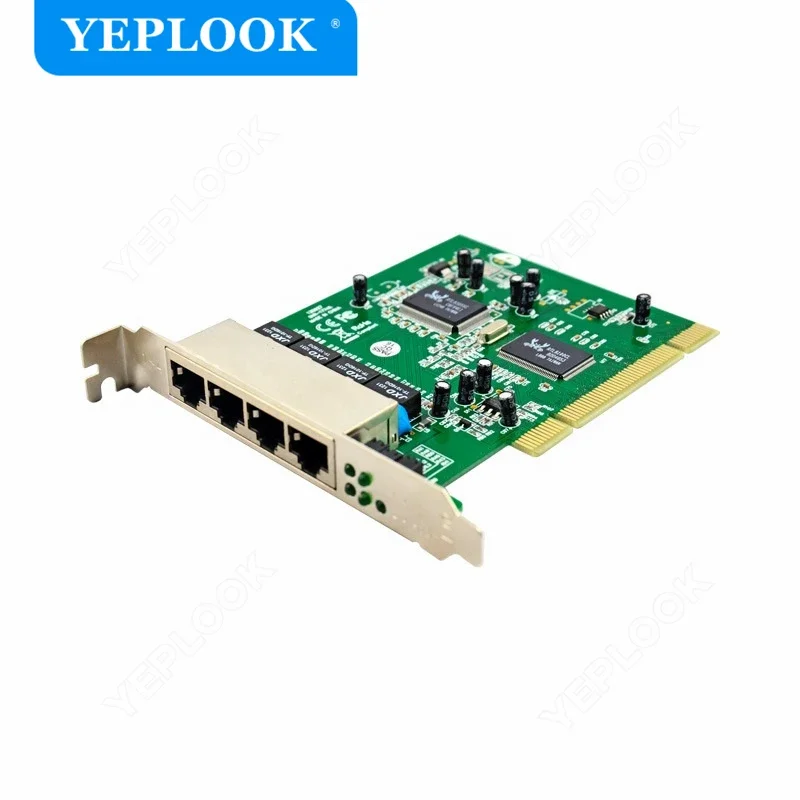 

PCI to 4 Port RJ45 Fast Ethernet Switch Board Card 10Mbps/100Mbps Chipset RTL8100CL