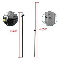 with logo Carbon Fiber Telescopic gps Pole GPS RTK Survey Pole for trimble GPS From 1.25M To 2.1M 5/8 thread