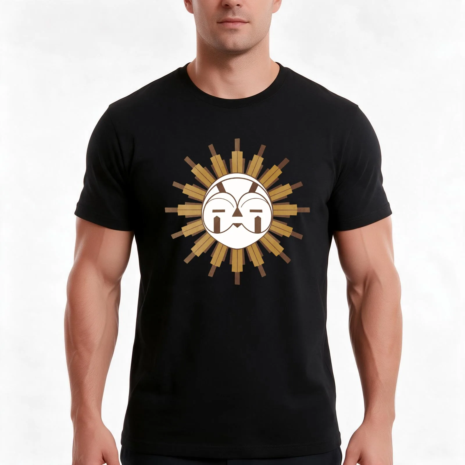Bronze Mon Ami with Mask T-Shirt Summer Casual Cotton Tee Oversized Streetwear Tops Vintage Graphic Print Unisex Men Women