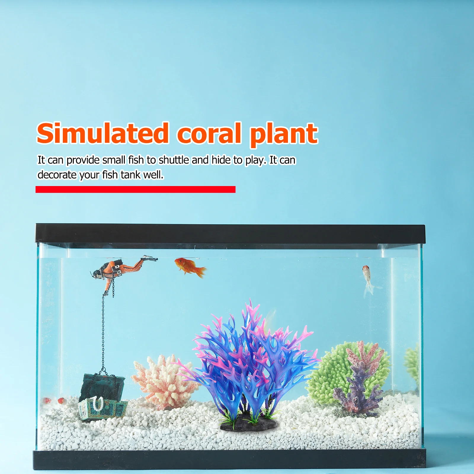 

Deer Antler Coral Artificial Aquarium Decoration Simulated Coral Plant Fish Tank Landscape Adornment Safe Fish Hideout