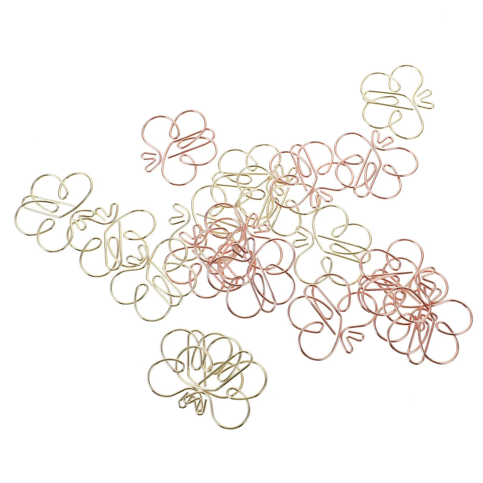 20Pcs Paper Clips Creative Shaped Metal Office Document Clips Small Cute Bookmarks DIY Gifts Delicate Paper Clip