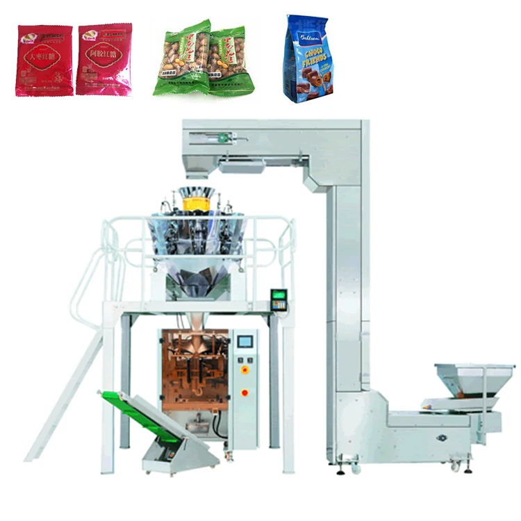 HS-720 10 head /puffed food/potato chips/crispy rice/fruit jelly/candy/pistachio/dumpling/snack packing machine