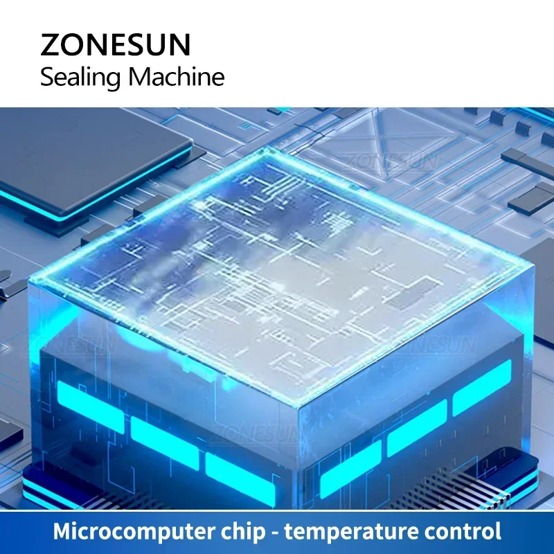 ZONESUN Portable Bag Sealer Roller Sealing Machine Aluminum Foil Composite Plastic Film PE Coated Paper Food Packaging ZS-GLF1