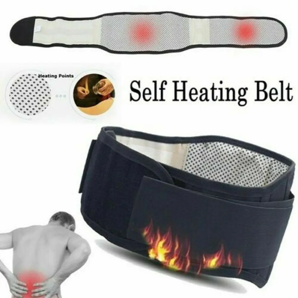 

Magnetic Back Support Brace Belt Lumbar Lower Waist Double Adjust Pain Relief Posture Corrector Self Heating Pad