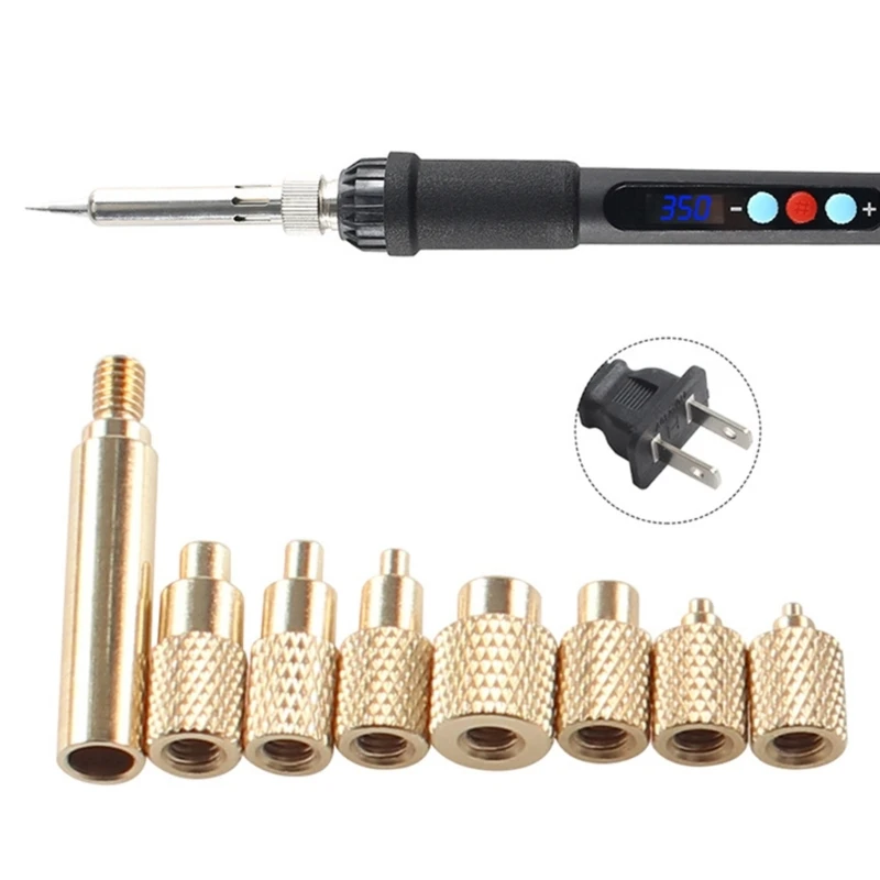 936 Soldering Iron Tip and Hot Melt Nut Press Head Great for Home Maintenance Dropship