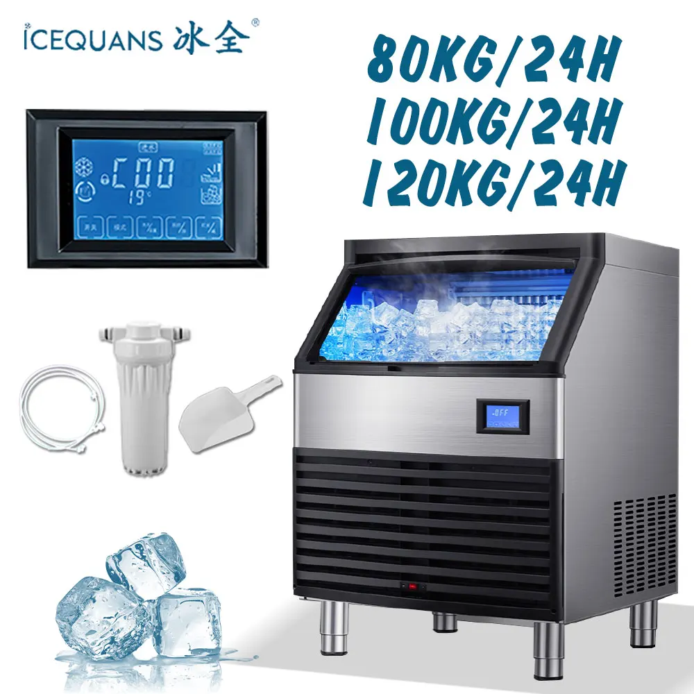 Wholesale Full-Automatic Ice Cube Making Machine 80kg 100kg 120KG Ice Making Machine in Guangzhou