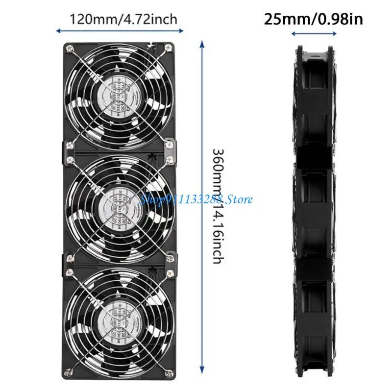 G88D High CFM 120 mm Ac Axiale koelventilator Twee kogellager 110V 120V met schakelaars netsnoer voor ventilatieuitlaatprojecten