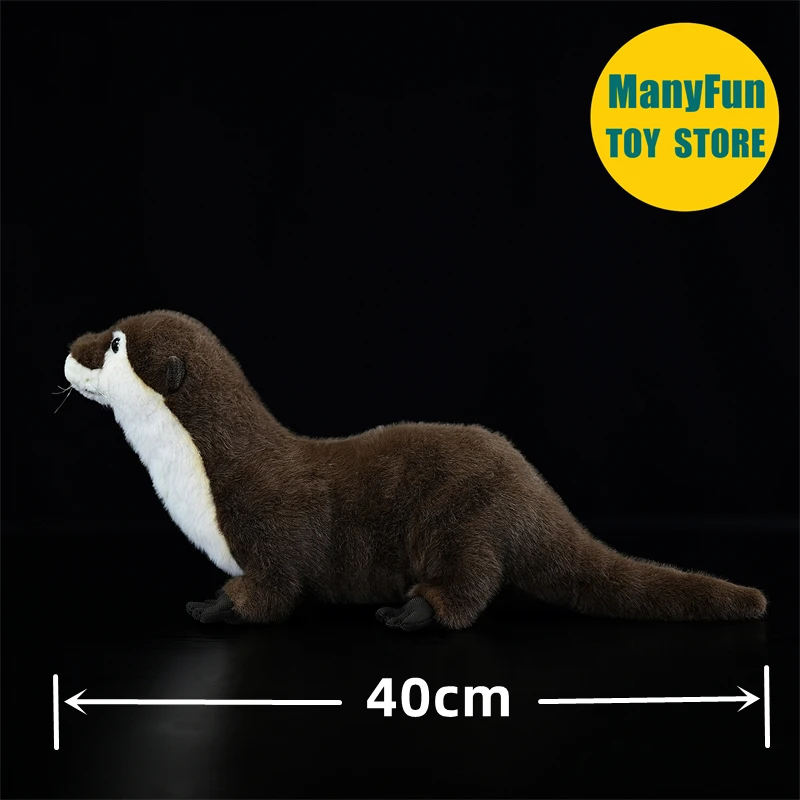 Lebensechtes Otter-Plüschtier – realistisches Biber-Kuscheltier, süße Lutra-Lutra-Simulationspuppe, Meerotter-Plüschtier-Geschenk für Kinder