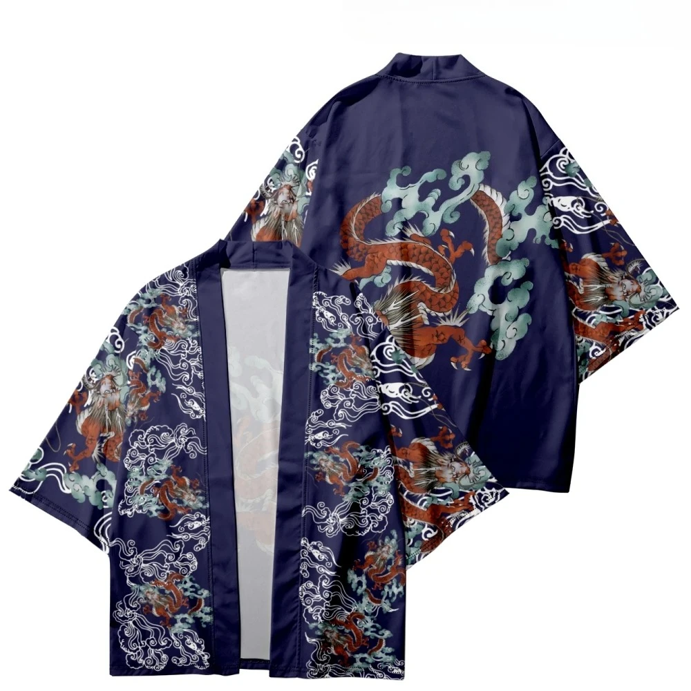 سترة كيمونو يابانية للرجال صيفية جديدة هاوري ساموراي كيمونوس كاراتيه ملابس الشارع قميص كيمونو ياباني رجالي هاوري يوكاتا #2