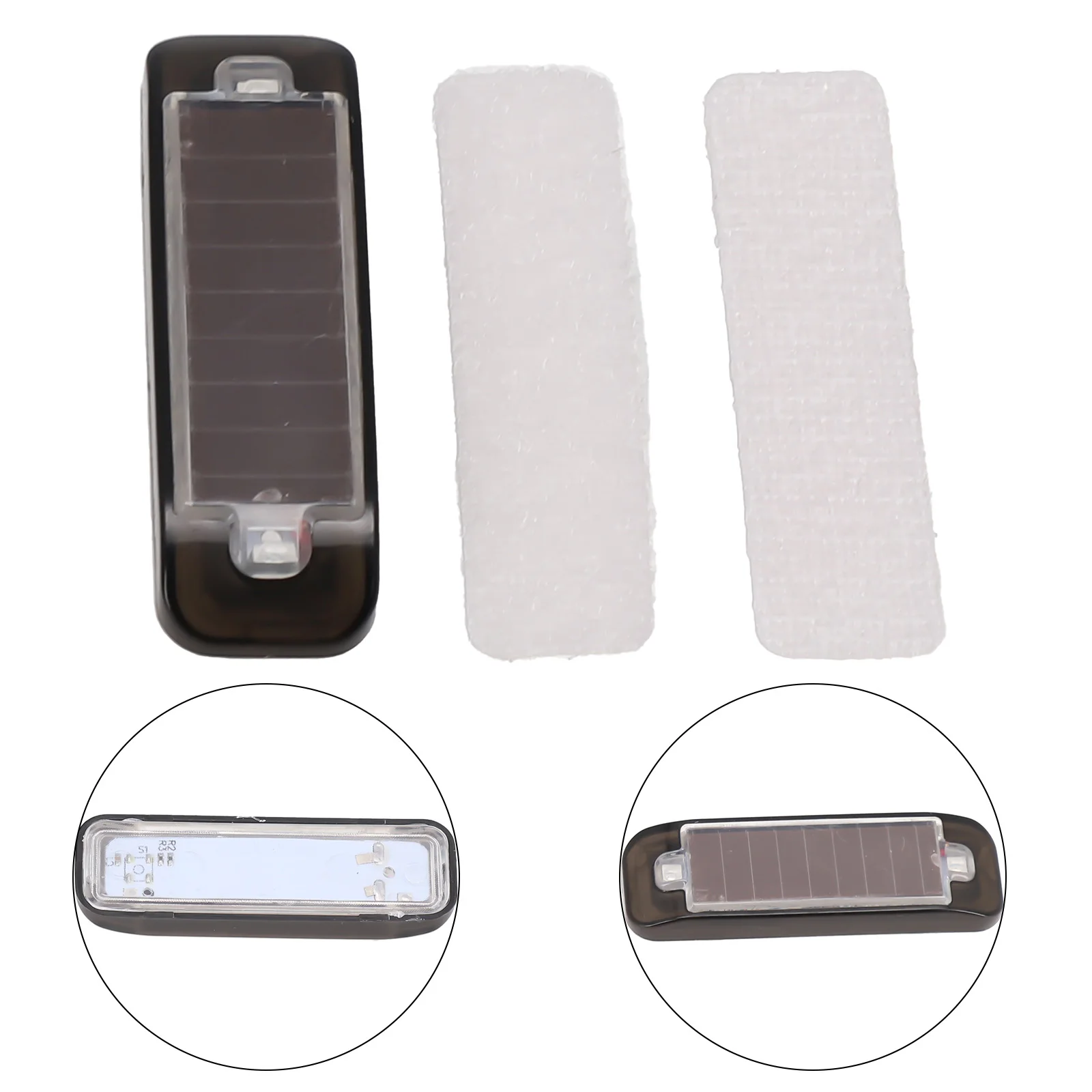 1x Car Alarm Warning Solar Flash Light LED Light Security System Anti-Theft Sign 12V Waterproof Car Replacement Parts