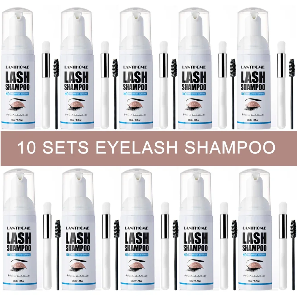 50ML Pro Wimpern Verlängerung Shampoo Schaum Kit Tiefen Reinigung Augenlid Lash Schäumen Kleber Entferner Für Make-Up Entferner Werkzeuge für frauen