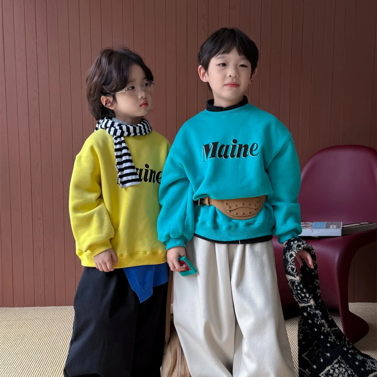 سترة الأطفال 2025 الخريف والشتاء جديد الكرتون رسالة سميكة سترة كلية نمط غير رسمي #1