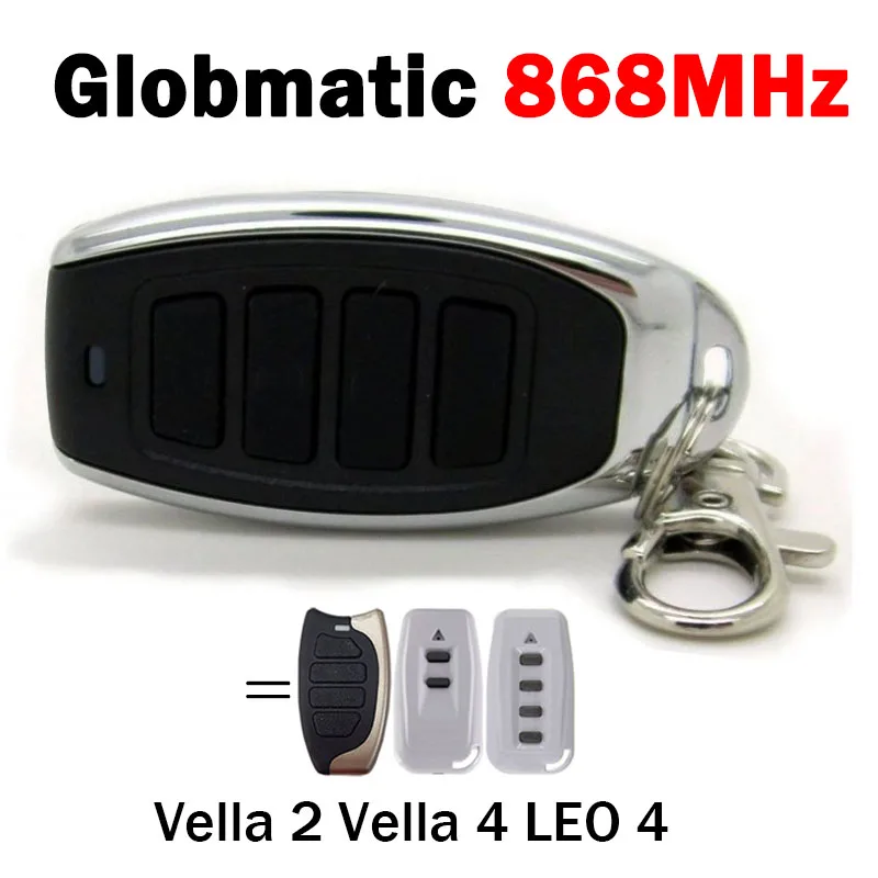 Globmatic Remote Control Garage 868MHz Vella2 Vella 2 Vella 4 LEO 4 Gate Opener Remote Control Rolling Code Garaeg Door Control