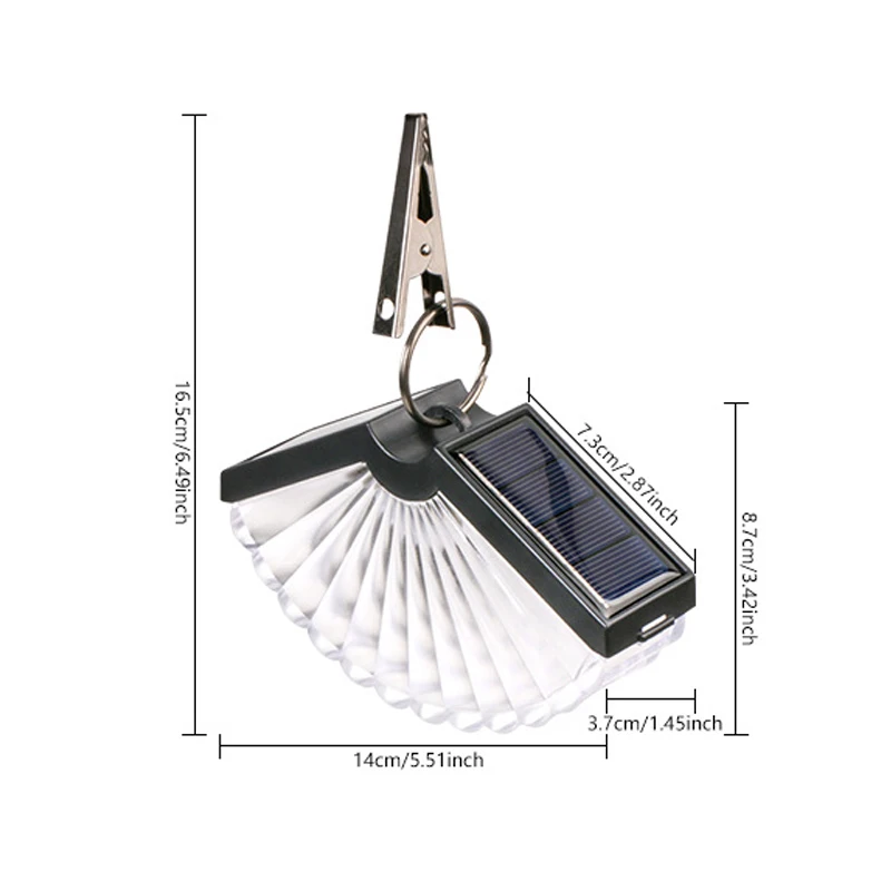 Solar Outdoor Garden Light Waterproof Landscape Night Light Garden Decorative Fan-shaped Hanging Light Photosensitive Control