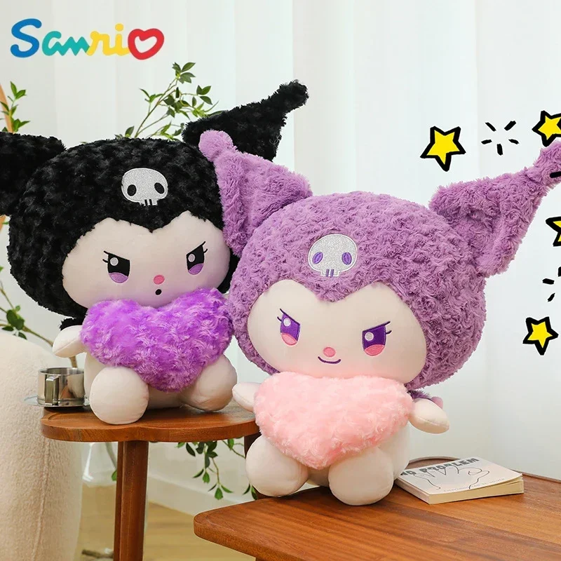 

Sanrio Kawaii Kuromi плюшевая игрушка Черная Королева Kuromi милый декор комнаты мягкая набивная кукла диванная подушка для пар детский подарок на день рождения