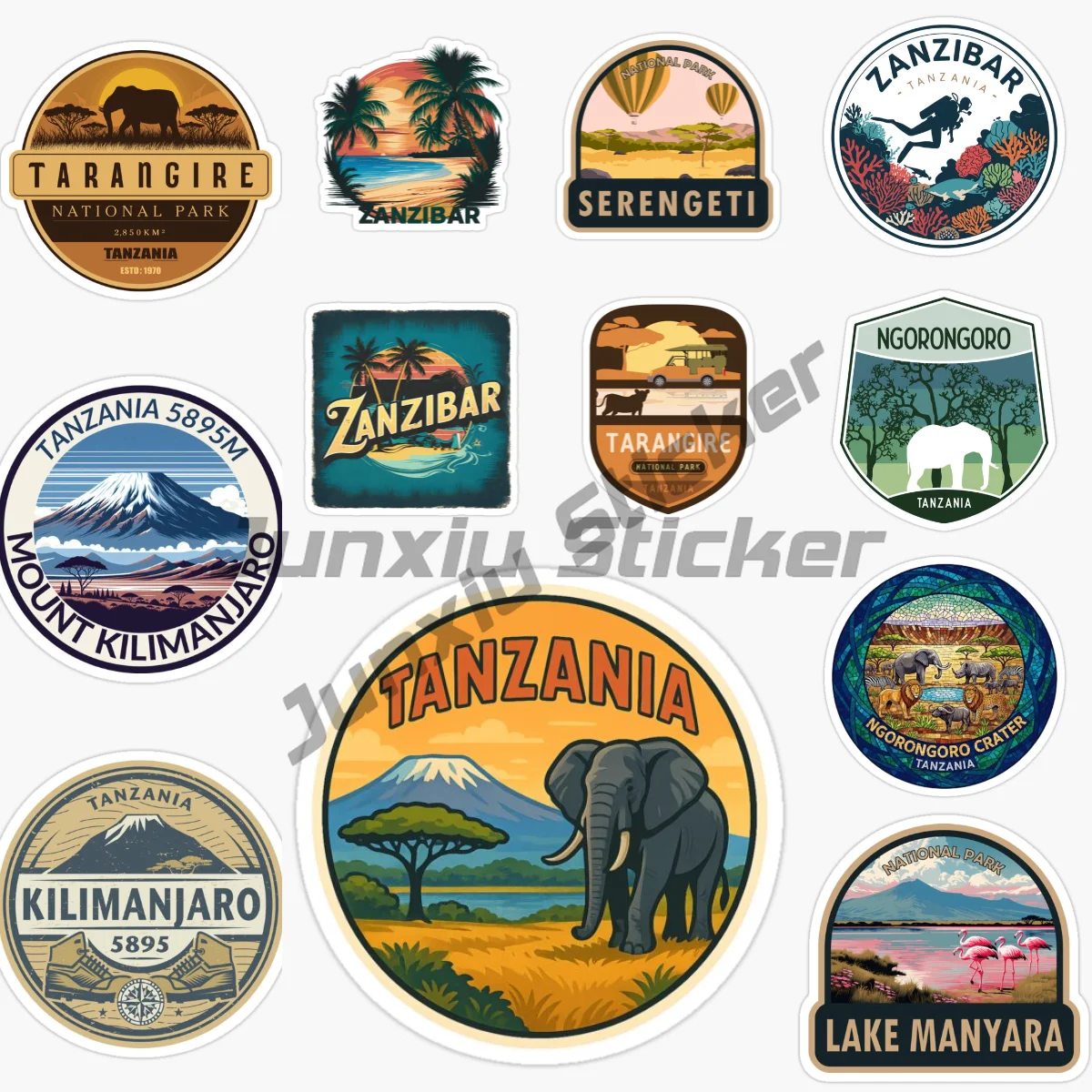 

TANZANIA ZANZIBAR Flag National Emblem Vinyl Self-adhesive Car Sticker Landscape Travel Car Accessories Decoration Decal