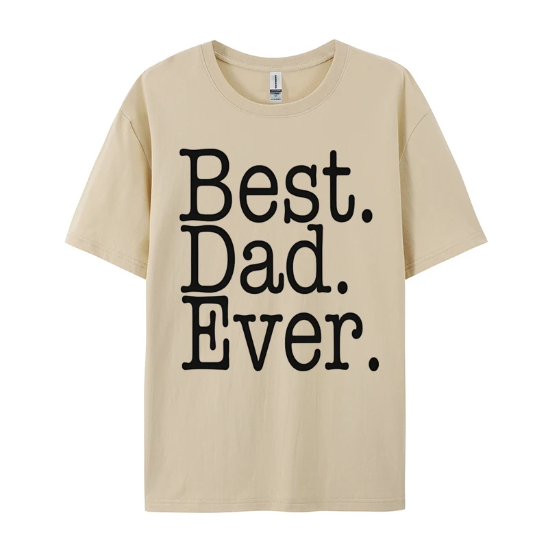 Letter Print Best Dad Ever Black Tops Shirt Fitted Japan Style Cotton Student T Shirts Preppy Style Harajuku TShirt