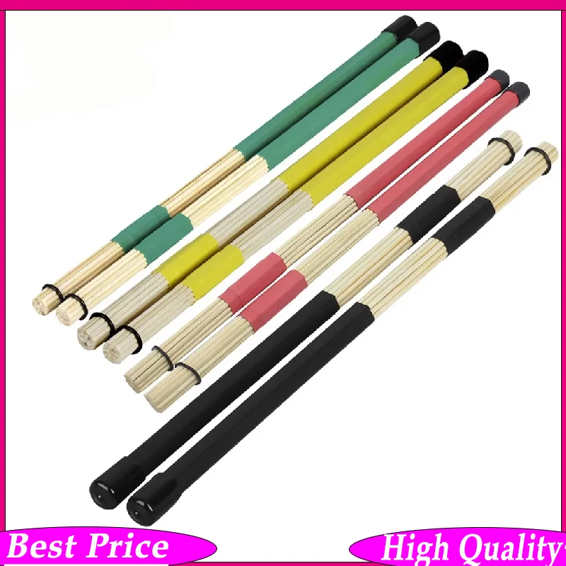 1 Paar 40CM Hochwertige Bambus-Trommelbürsten Jazz-Drumsticks Trommelbürsten Stäbe Percussion-Zubehörteile