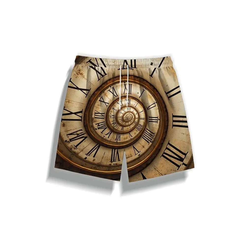 

1pcs Men's Short swim trunks2026 Summer 3D Printed Short sleeve Breathable running Polyester Quick drying baggy pants