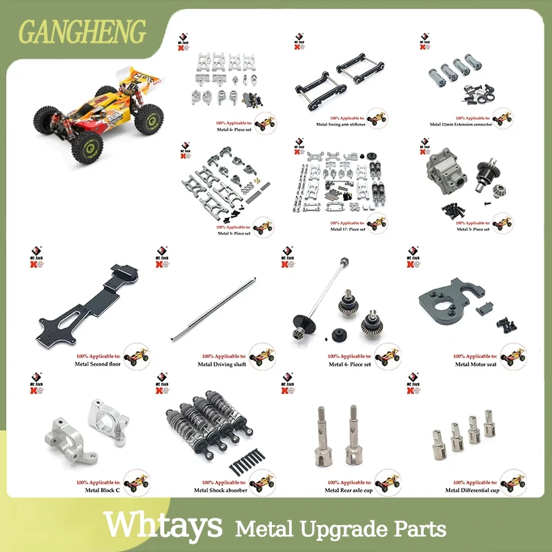 WLtoys 144001 144002 RC Car Upgrade Parts, Metal Upgrade Modification, Second Floor Plate & Central Drive Shaft, Multi-color