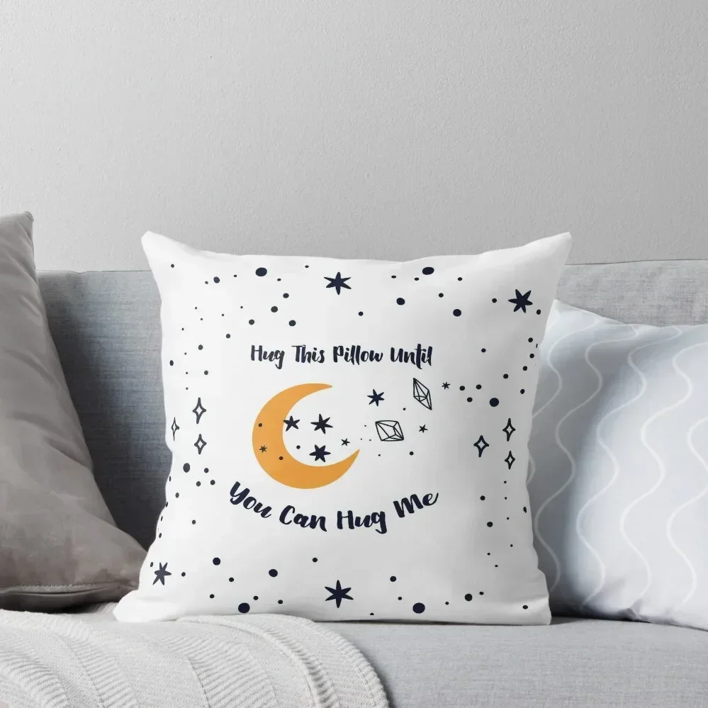 Hug This Pillow Until You Can Hug Me funny & cute Throw Pillow Pillowcase Cushion Ornamental Pillow