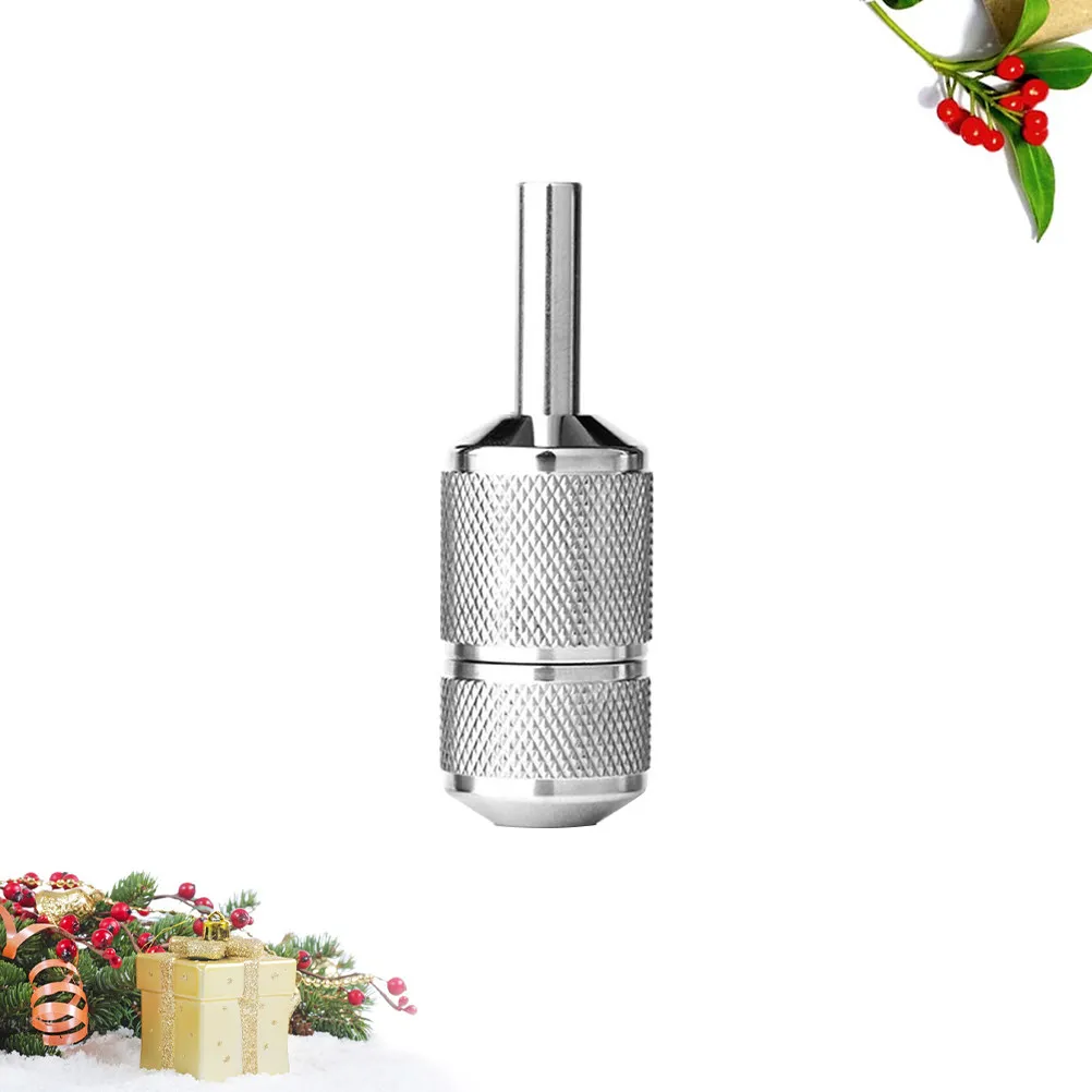22Mm Self-Locking Machine Handle Stainless Steel Tattoo Machine Grip Ergonomic Anti-Slip Design Precision Fit for Needle Control