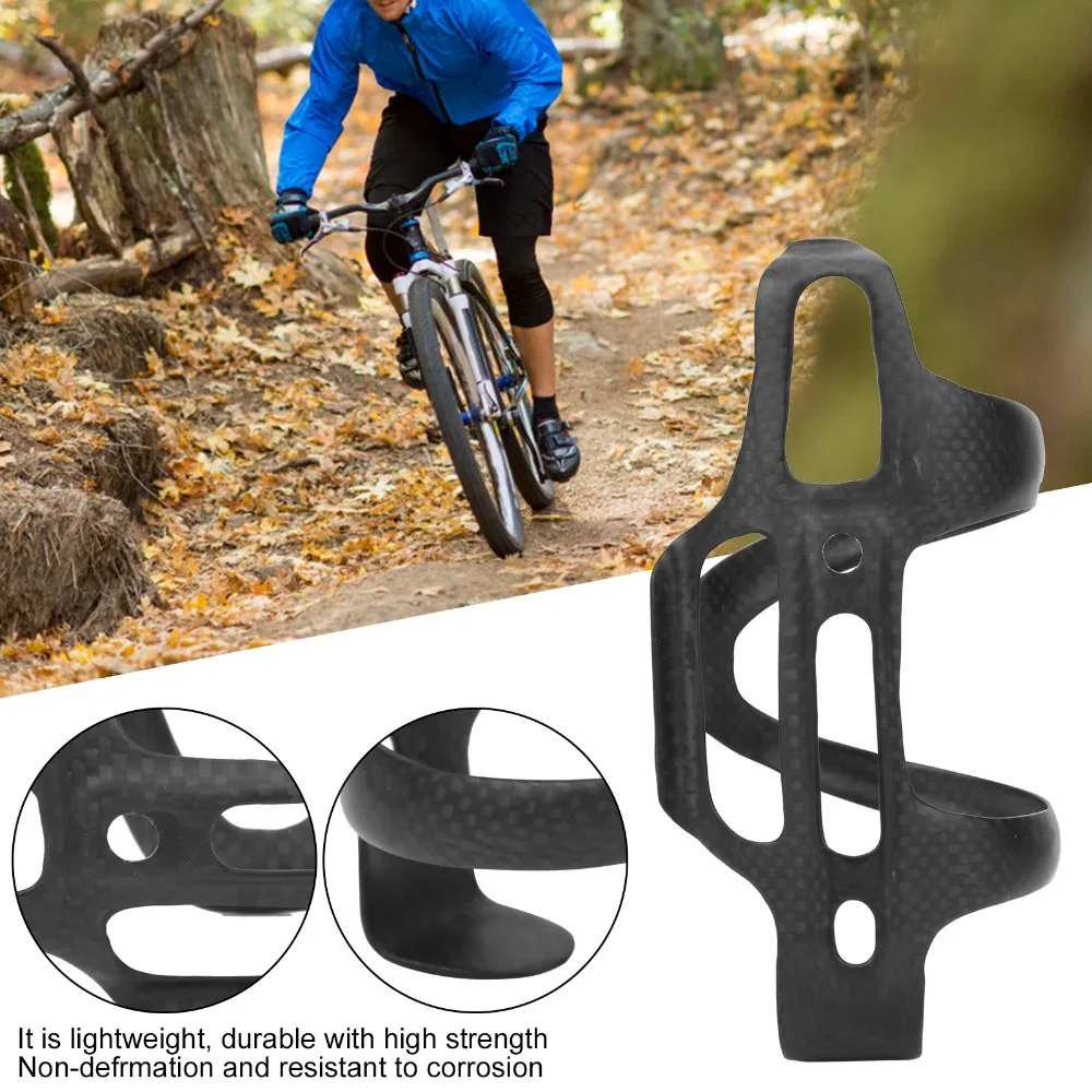 

Carbon Fiber Water Bottle Cage Lightweight with Installation Tools Bike Drink Holder Easy Access Universal