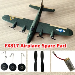 B17 Bombing Plane FX817 RC Airplane Remote Control Glider Spare Part Landing Skid Blade 3.7V 550mAh Battery Accessory