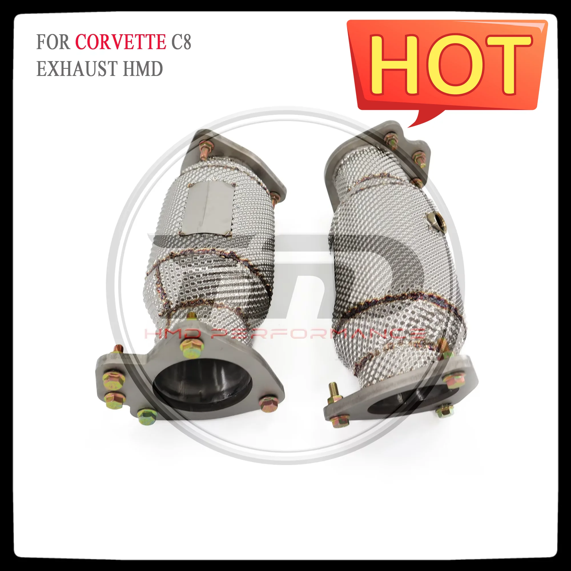 

HMD Exhaust System High Flow Performance Downpipe for Corvette C8 Car Accessories with Cat