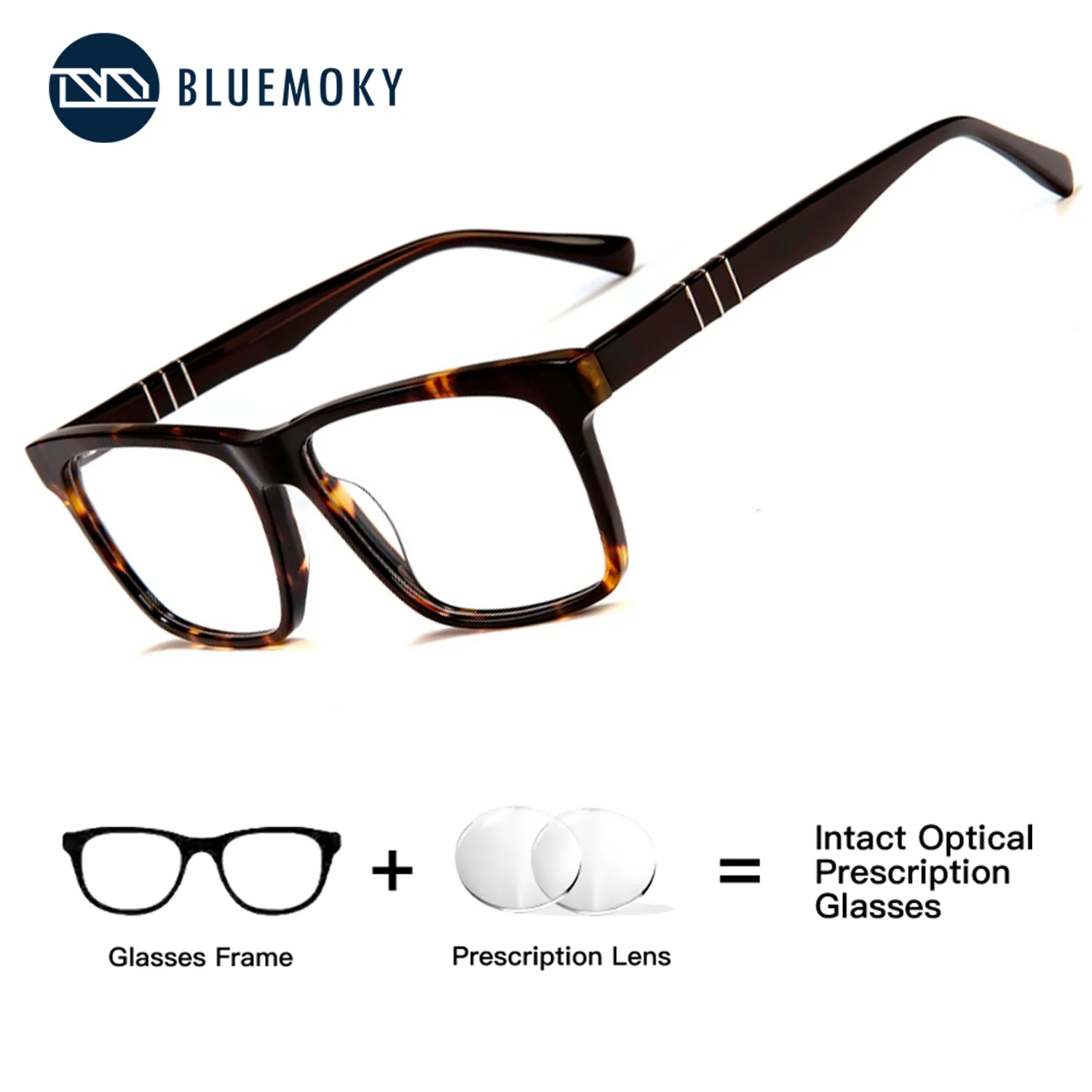 

Очки BLUEMOKY специально для женщин, нуждающихся в коррекции близорукости, квадратные, из ацетата, с диоптриями, блокирующие синий свет, фотохромные.