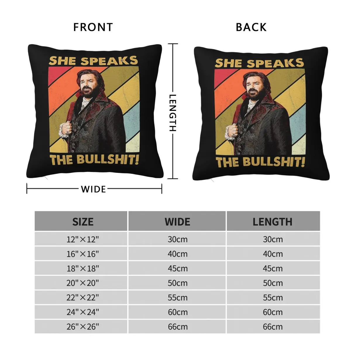 She Speaks The Bullshit Jackie Daytona Square Pillowcase Polyester Linen Velvet Printed Throw Pillow  Home Cushion Cover 45x45