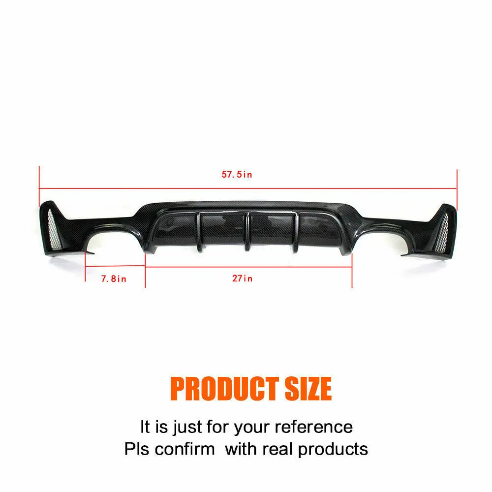 

Front Bumper Spoiler Lip Blade & Rear Diffuser For BMW F32 F33 F36 4 Series M Sport 2014-2020