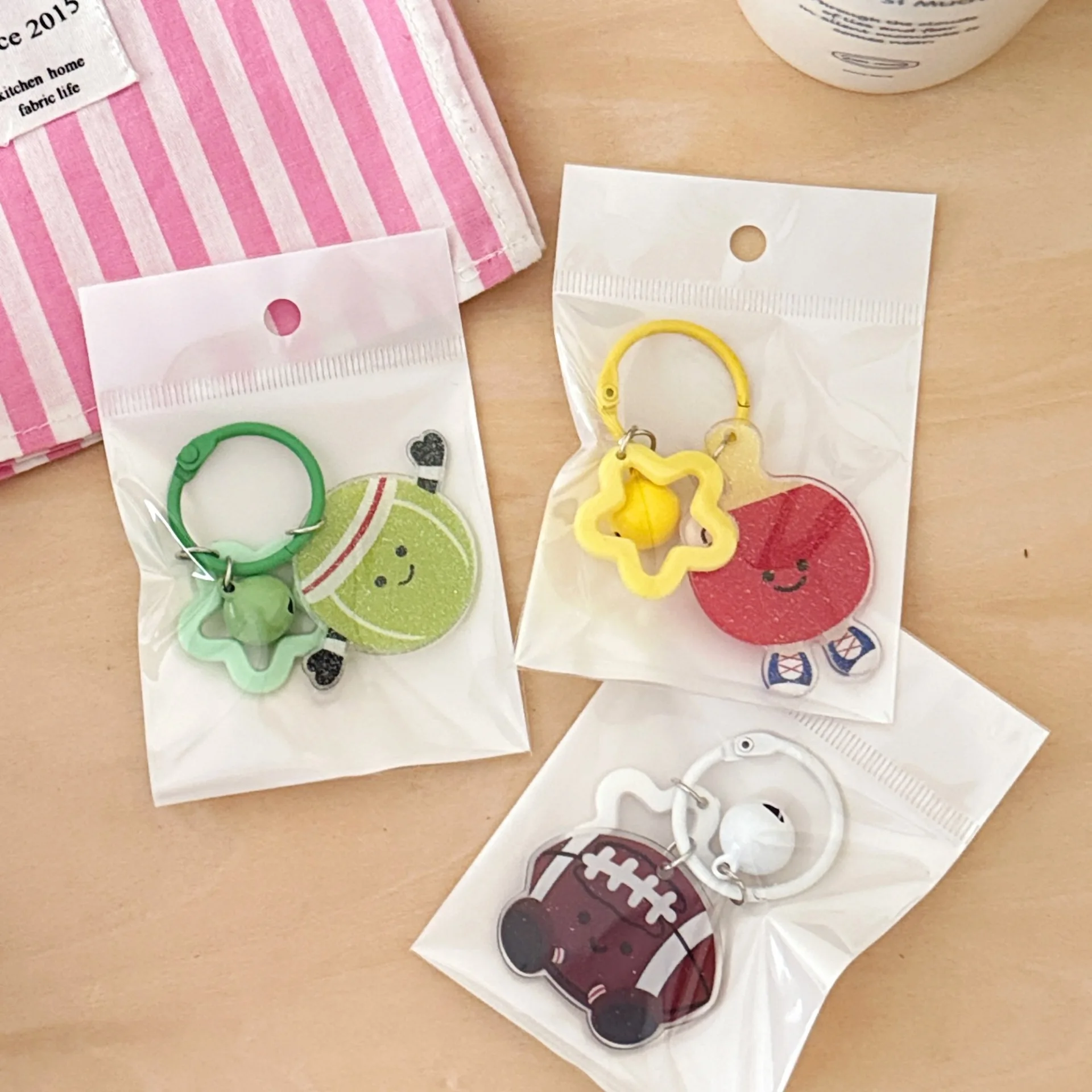 1/6 Pcs 크리 에이 티브 만화 공 펜던트 탁구 축 - Table Tennis Kit Bag 리뷰 및 가격
