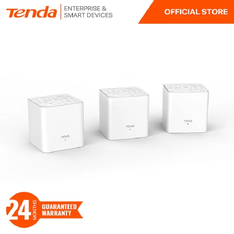 Tenda NOVA MW3 AC1200 Dual Band Whole Home Mesh WiFi System, 300m², 60 Users/Devices