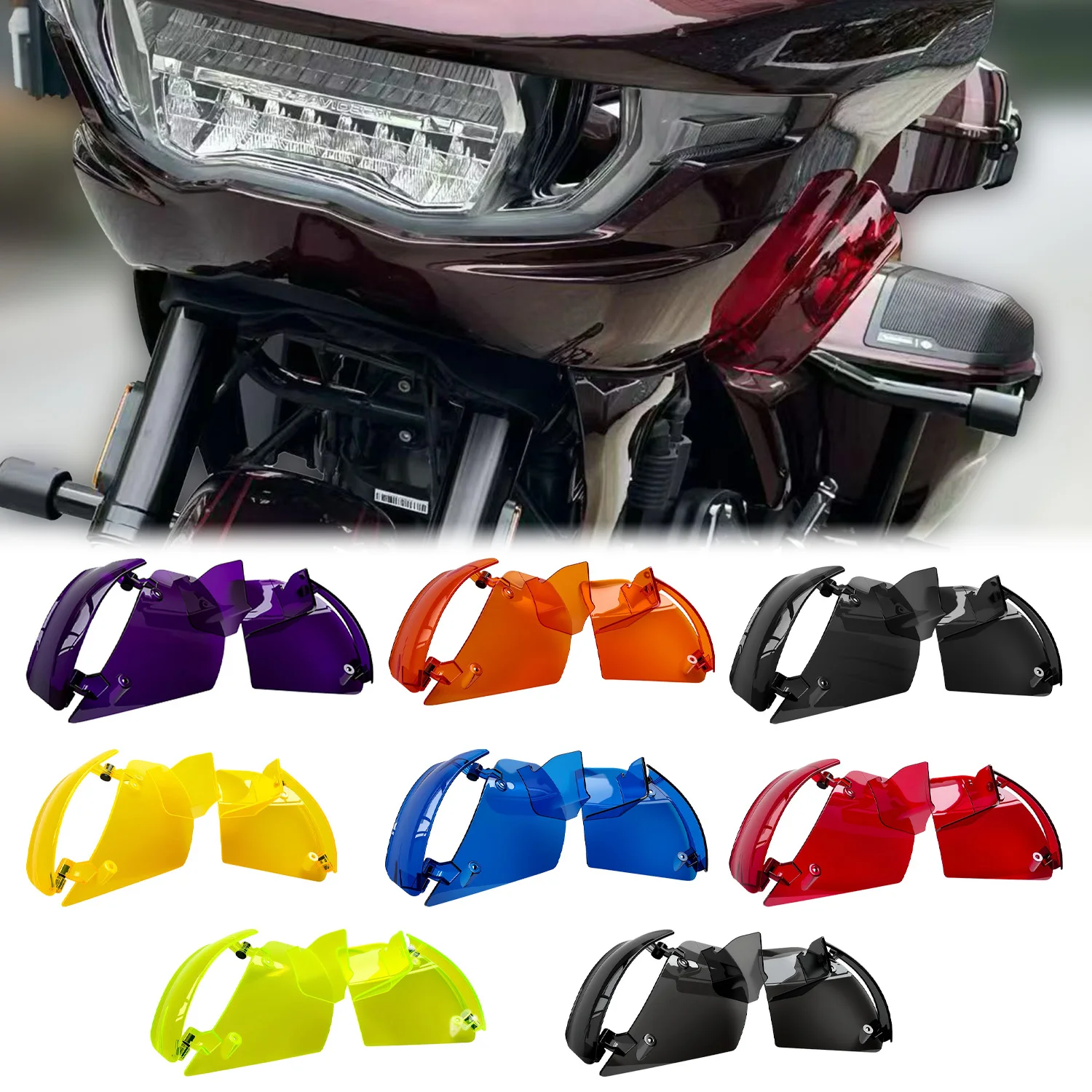 Upper Fairing Colored Side Wind Air Deflector Orange For '23-later FLTRXSE and '24-later FLTRX and FLTRXSTSE Motorcycle Parts