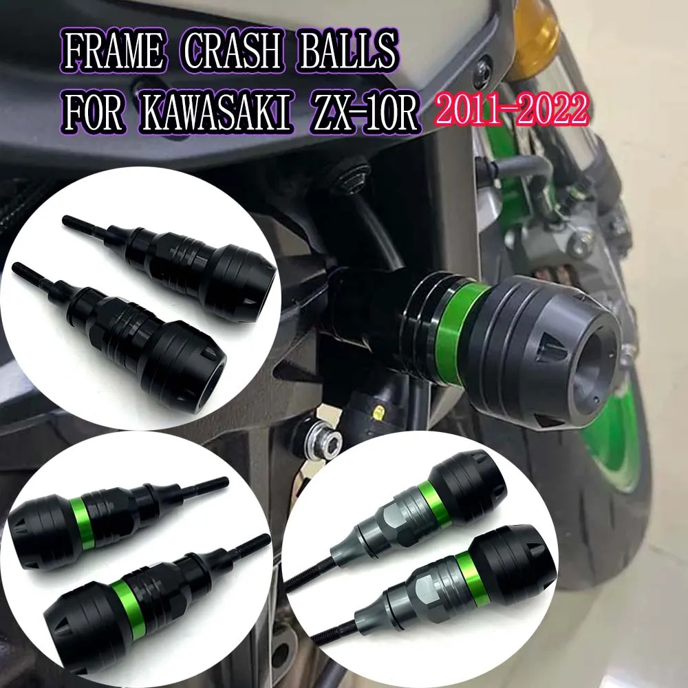 For Kawasaki ZX10R 2011-2022 Anti-drop Ball Modification - Motorcycle Accessories Engine Crash Protection Aluminum Crash Balls