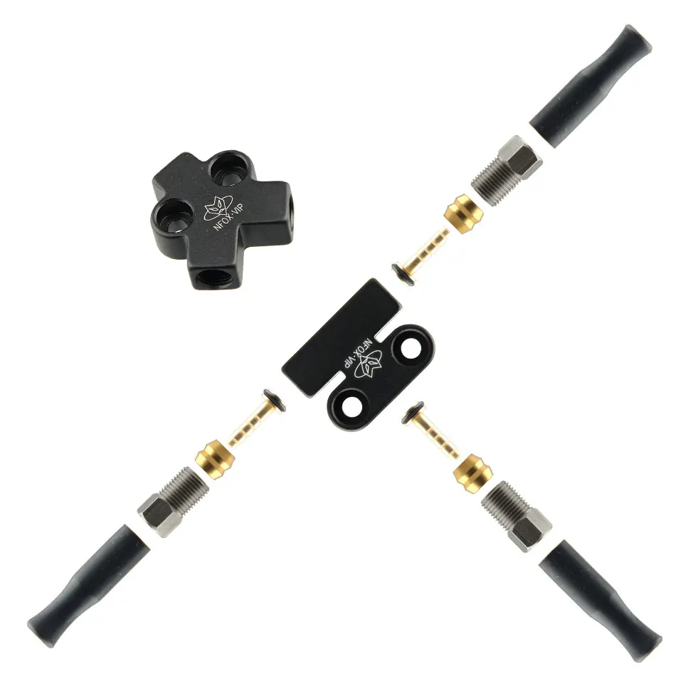 AliExpress nfox Tricycle Hydraulic Brake Oil Brake Tee Aluminum Alloy One Tow Two Accessories Modified Oil Pipe Connector Oil Distribution Valve