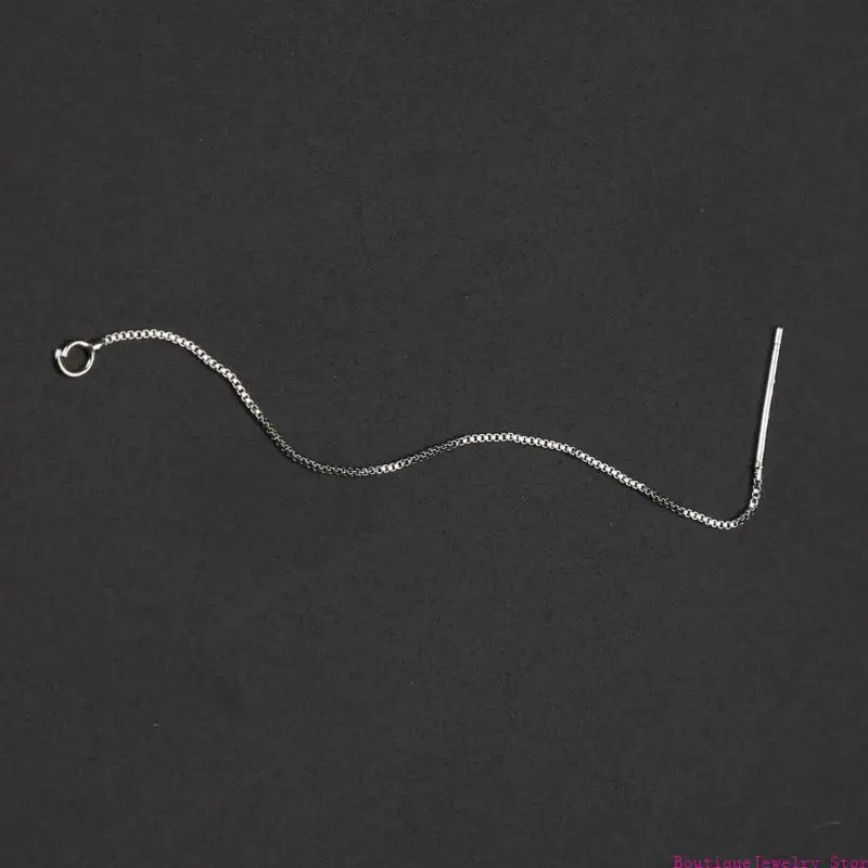 E1PE Long String Ear Threads Tassel Chain Earrings with Loop Threader Earrings Chain