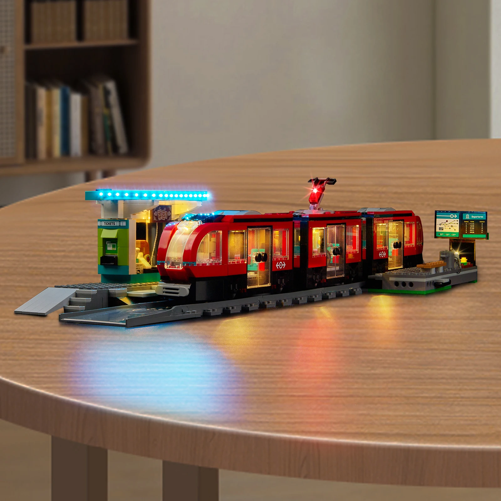 

LED Lighting Set Suitable for LEGO Downtown Streetcar and Station City 60423 Building Blocks(Not Include Bricks Model)