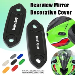 Motorcycle CNC Aluminum Rearview Mirrors Seat Decorative Cover Mirror Base Brackets For NINJA 400 650 NINJA650 NINJA400