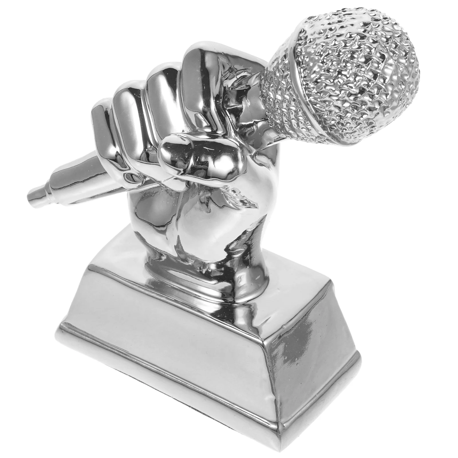 Microphone Trophy Musical Competition Gift Award Mini Party Trophies Participation Funny Football Work