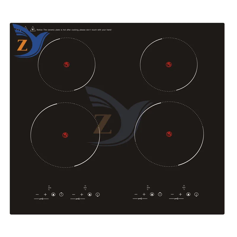 Индукционная плита с несколькими головками, четырехголовая встраиваемая коммерческая керамическая мощная электрическая нагревательная печь, кастрюля, оборудование 5900 Вт