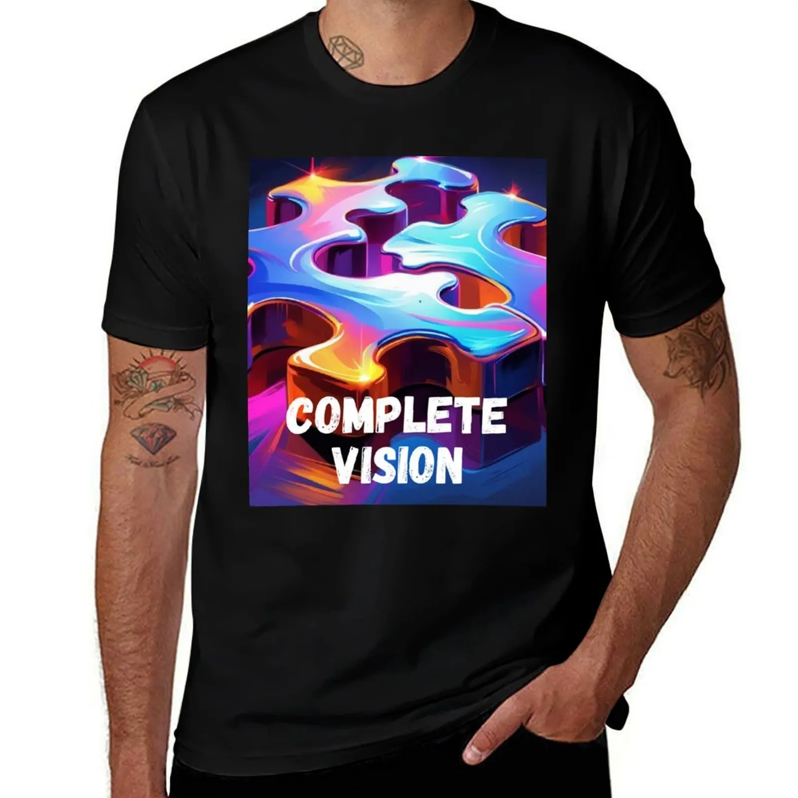 

Футболка Complete Vision, блузка, дизайнерские рубашки, винтажная одежда, рубашки мужские
