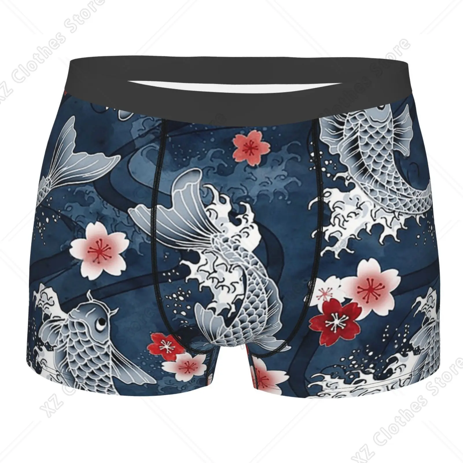 

Cool Koi Cherry Sakura Blossom Men Underwear Boxers Men's Novelty Underpant Breathable Printed Male Underpants Man Boxer Briefs