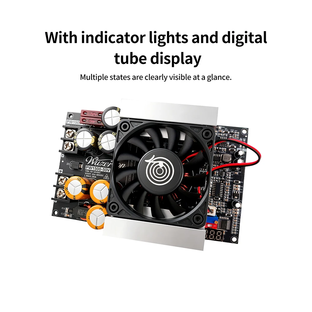 DC 10–32V auf 24–50V 50A Boost-Wandler 1500W Step-Up-Modul für Audioverstärker – Detail 6