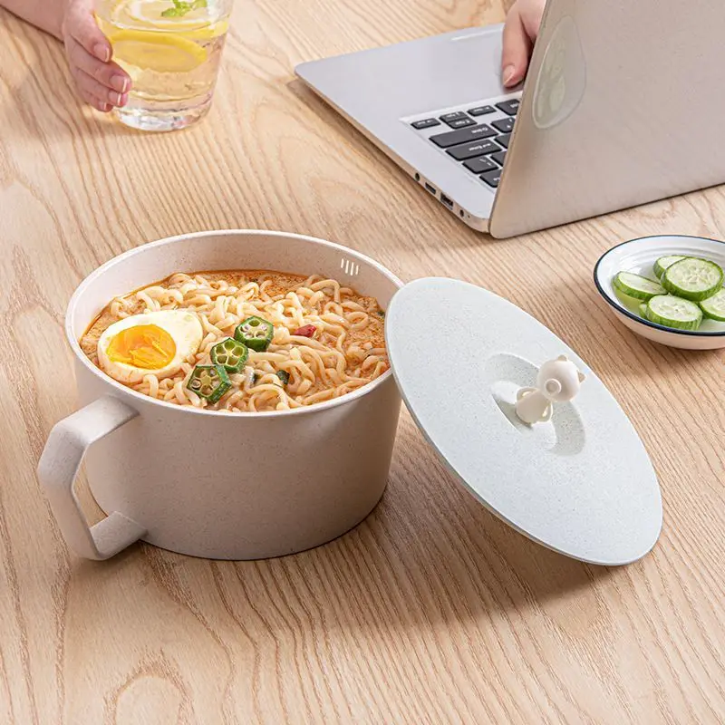

Food ade Large Capaci Microwave Se Lunch Box with Lid for Office Workers Instant Noodles Bowl High Temperature Resistant
