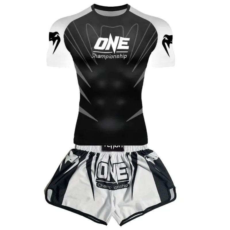 MMA Sports Suit Fitness Running Boxing Shorts Training Boxing Sports T-shirt Quick Drying Clothes Fighting Exercise Sets