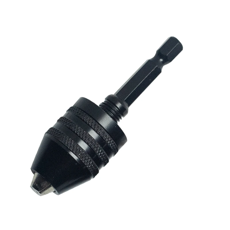 Drill Chuck Adapter-2Pcs Drill Chuck For Impact Driver,Drill Bit Adapter Keyless Chuck 1/4 Hex Shank (0.6-8Mm,0.3-3.6Mm)