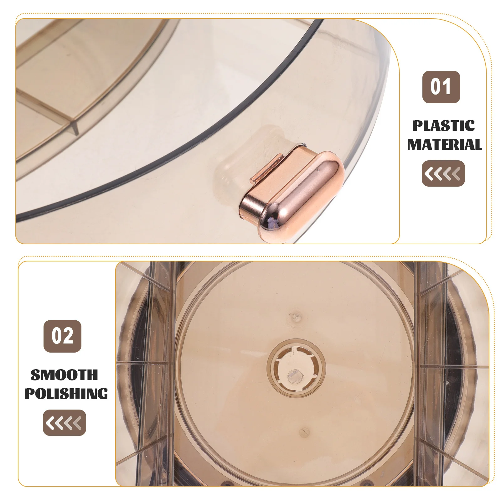 

Rotating Lipstick Holder Desktop Makeup Organizer Practical Pet Material Storage Box Vanity Tabletop Drawer Holder